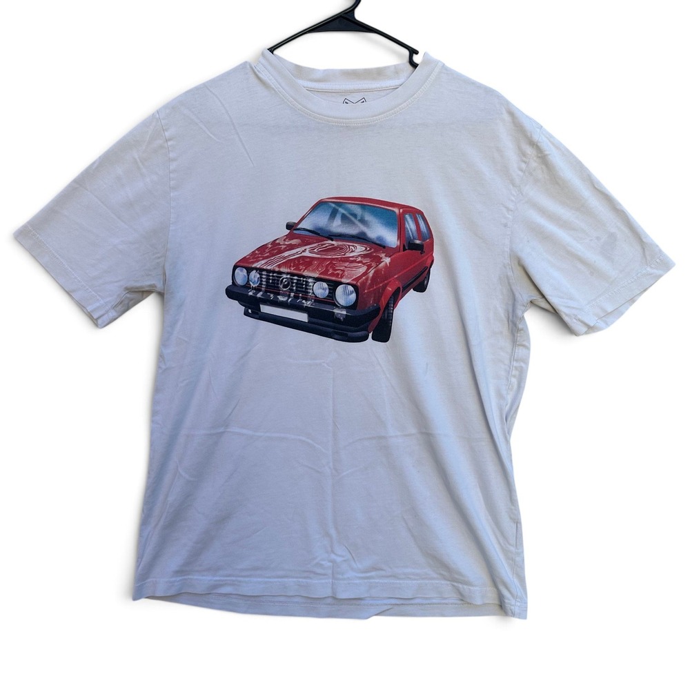 Palace Skateboards VW Golf Mk2 T Shirt Mens Large White Car Graphic Cotton Tee